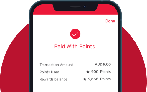 Pay with points screenshot on iPhone